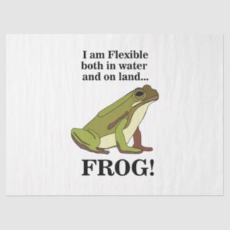 Green Frog Funny Tissue Paper