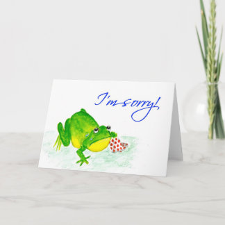 Green Frog 'I'm Sorry!' Card