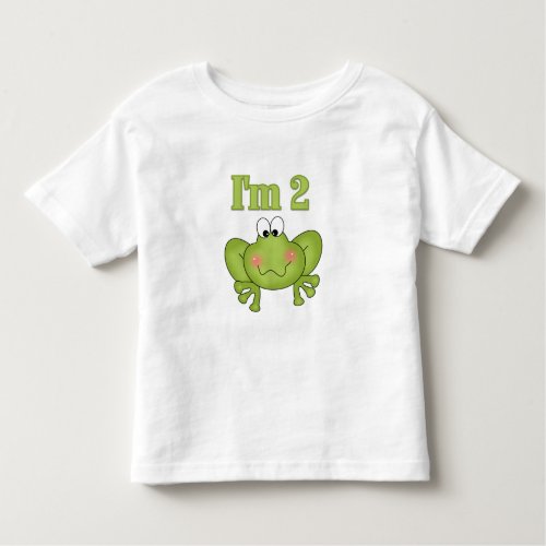 Green Frog Im Two Toddler T_shirt