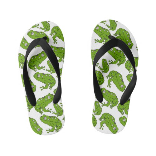 Green Frog Kids Flip Flops