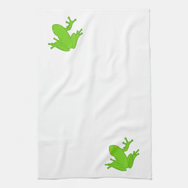 Green Frog Kitchen Towel (Vertical)