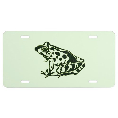 Green Frog License Plate