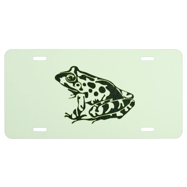 Green Frog License Plate (Front)