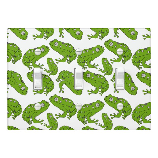 Green Frog Light Switch Cover (In Situ)