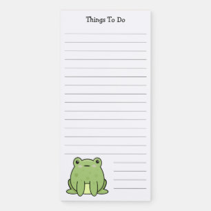 Green Frog Lined To Do List  Magnetic Notepad