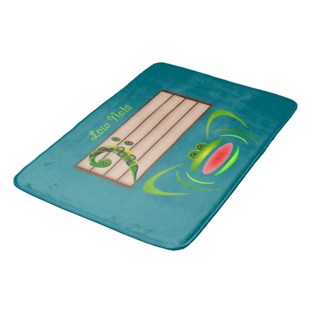 Green Frog Low Note  Bath Mat (Angled)