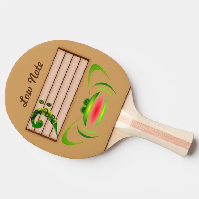 Green Frog Low Note  Ping-Pong Paddle (Side)