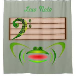 Green Frog Low Note  Shower Curtain