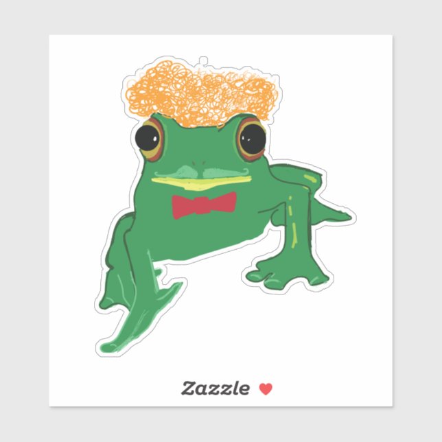 Green Frog Mustaches hair Sticker (Sheet)
