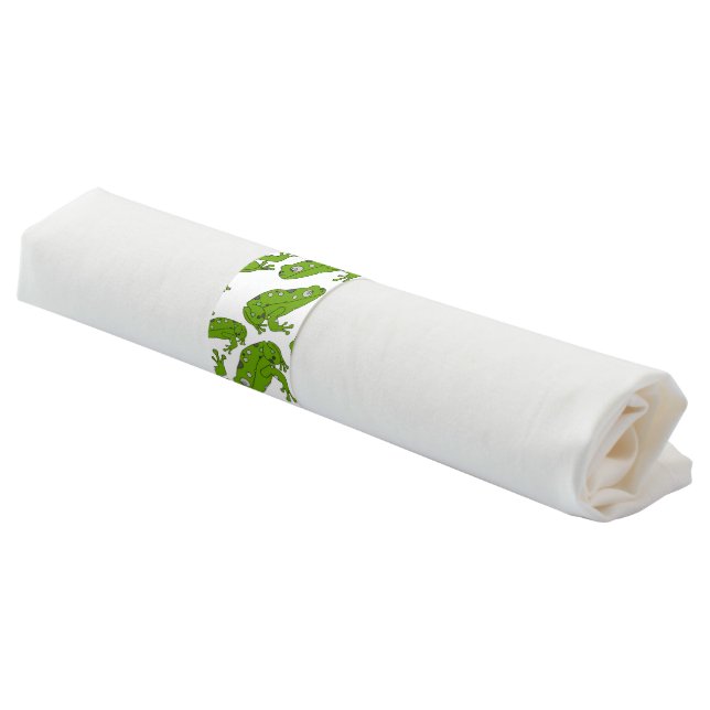 Green Frog Napkin Bands (Angled)