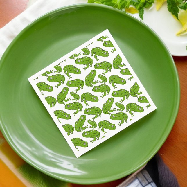Green Frog  Napkins (dinner napkin)