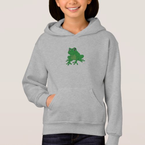 Green Frog on Pullover Hoodie 