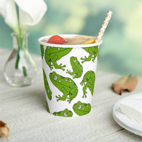 Green Frog Paper Cups
