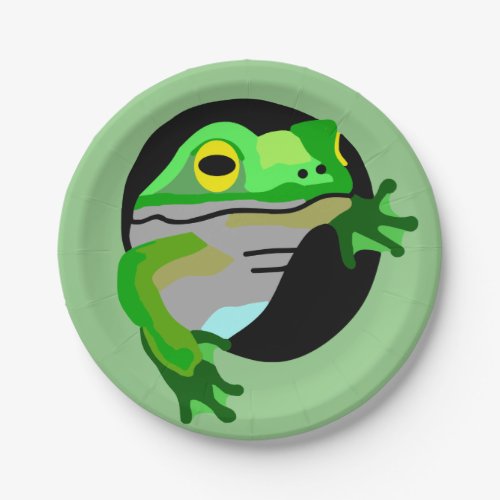 Green Frog  Paper Plates