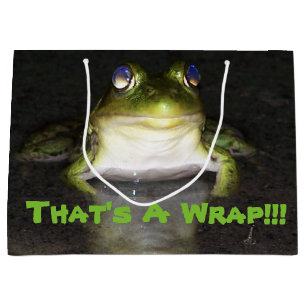 Green Frog Photograph Large Gift Bag