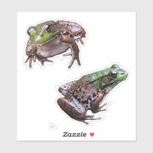 Green Frog Photos Sticker (Sheet)