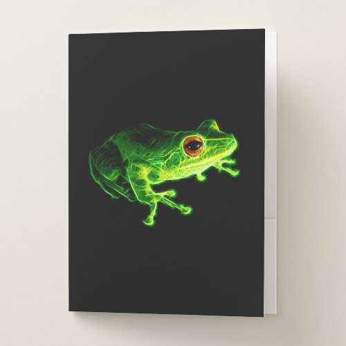 Green Frog Pocket Folder