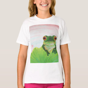 Green Frog Relaxing in the pond  T-Shirt