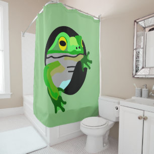 Green Frog   Shower Curtain