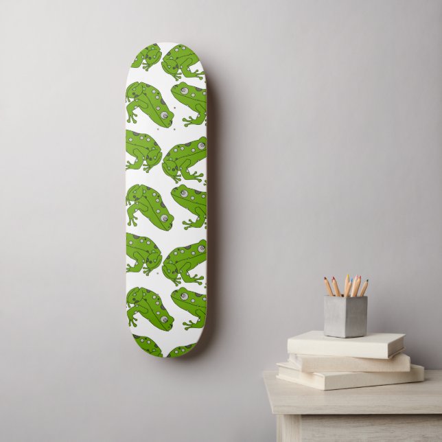 Green Frog Skateboard (Wall Art)