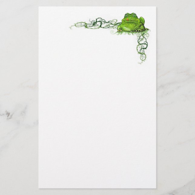 Green Frog Stationary Stationery (Front)
