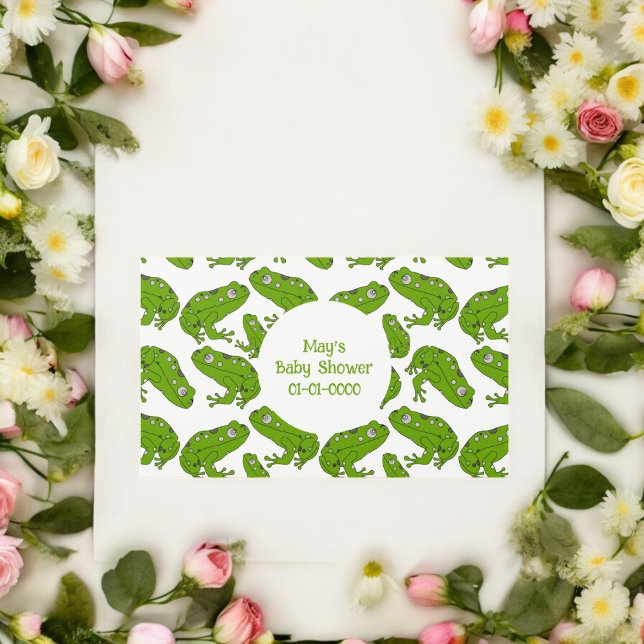 Green Frog Sticker (Frog Baby Shower party theme sticker,birthday party sticker,gift pack,envelope,return gift sticker)