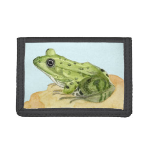Green Frog Tri-fold Wallet