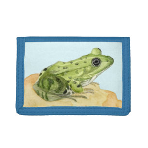 Green Frog Trifold Wallet