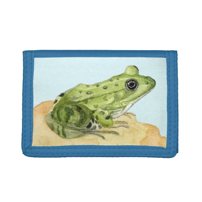 Green Frog Trifold Wallet (Front)
