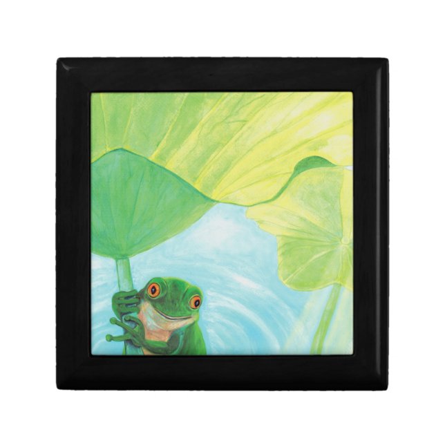 Green Frog under Lily Pad   Gift Box (Front)