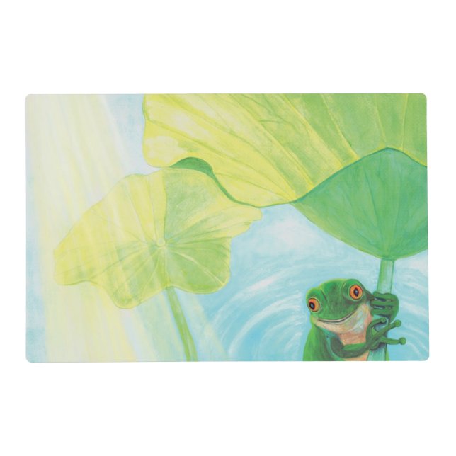 Green Frog under Lily Pad   Placemat (Front)