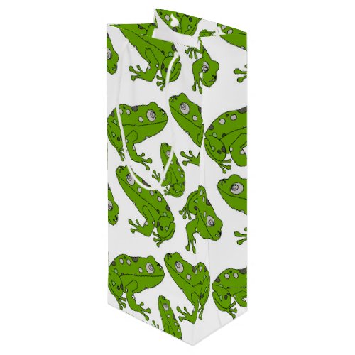 Green Frog Wine Gift Bag