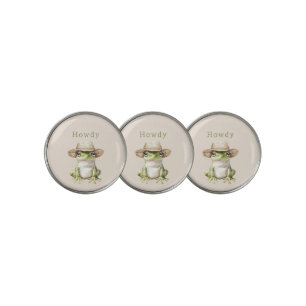 Green Frog with Hat Golf Ball Marker