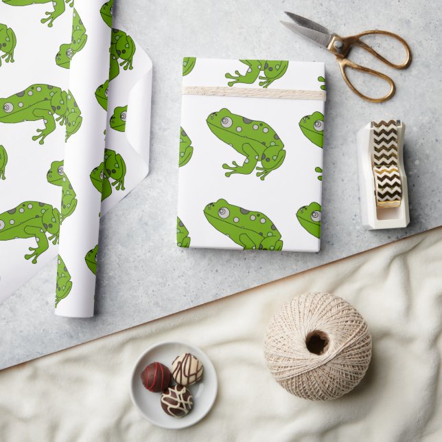 Green Frog Wrapping Paper (Crafts)