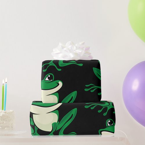 Green Frog Wrapping Paper