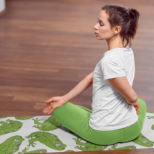 Green Frog Yoga Mat