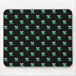 Green Frogs On Black Mouse Pad at Zazzle