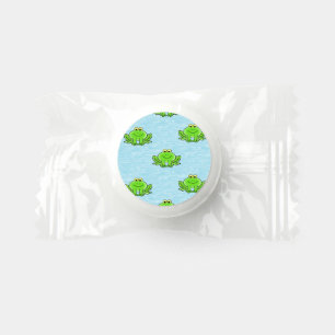Green frogs on blue water life saver® mints