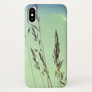 Green fronds leaves moon phases night sky  iPhone x case
