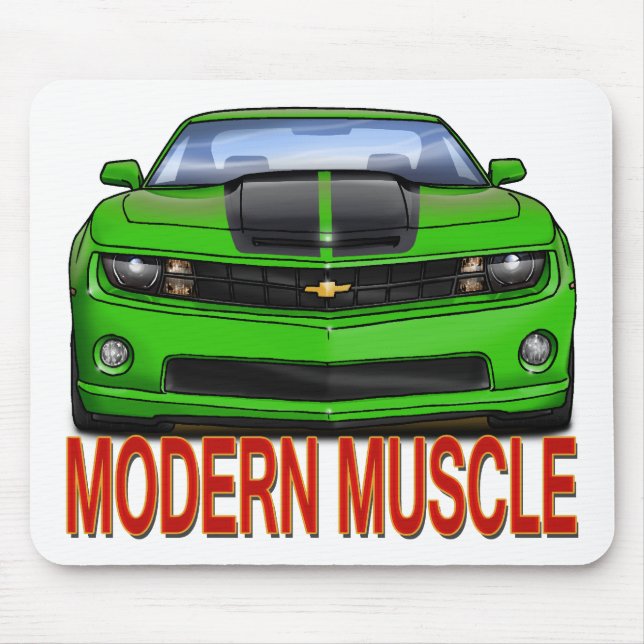 GREEN_FRONT_CAMARO.png Mouse Pad (Front)