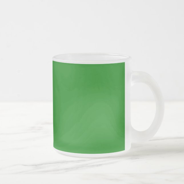 Green Frosted Glass Coffee Mug (Right)
