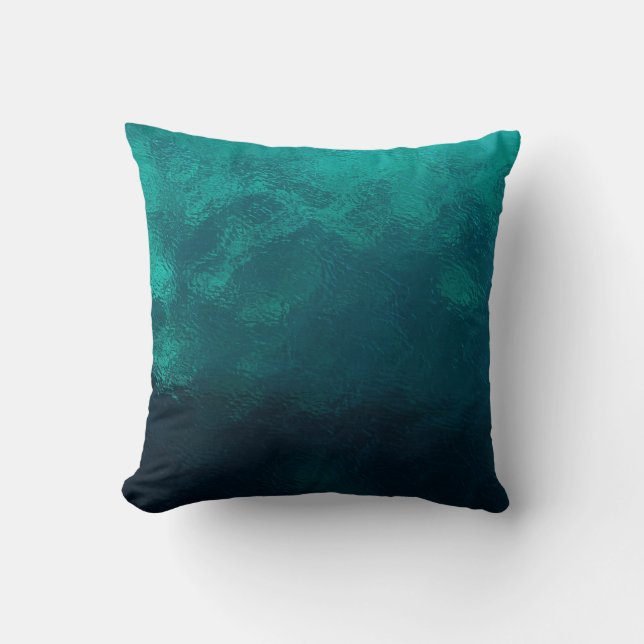 Green Frosted Glass Texture Throw Pillow (Front)