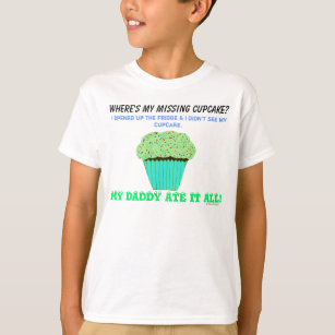 Green Frosting Cupcake Kids Humor T-Shirt