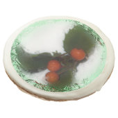 Green Frosty Holly Berries Sugar Cookie (Angled)