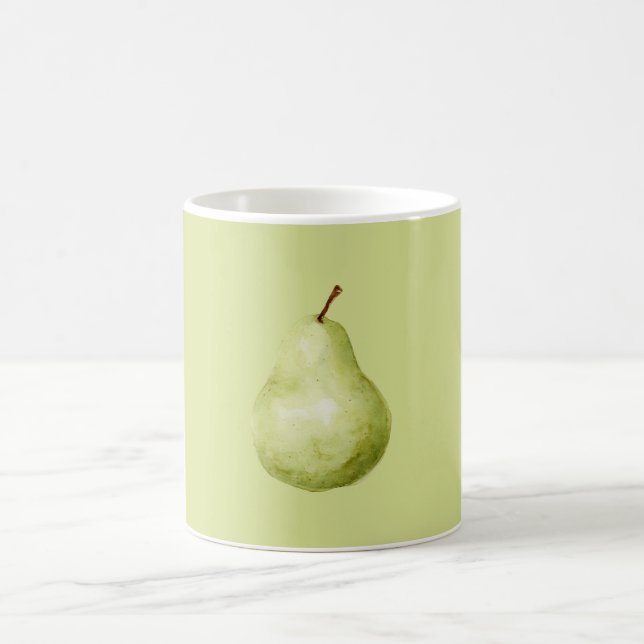 Green Fruit Pear Coffee Mug (Center)