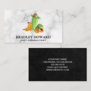 Green Fruit Smoothie Business Card