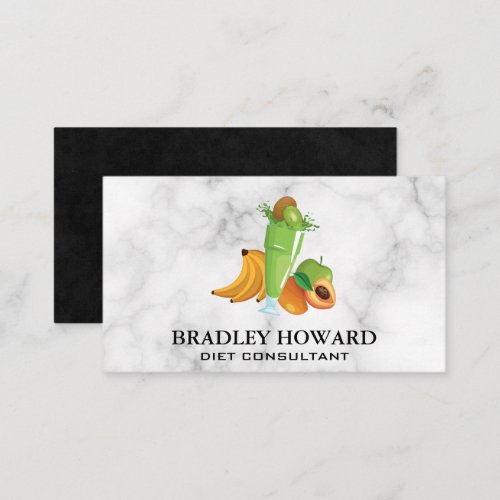 Green Fruit Smoothie Business Card