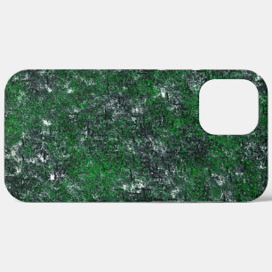 Green fungus upon whitish gray rock or tree trunk  iPhone 12 pro max case