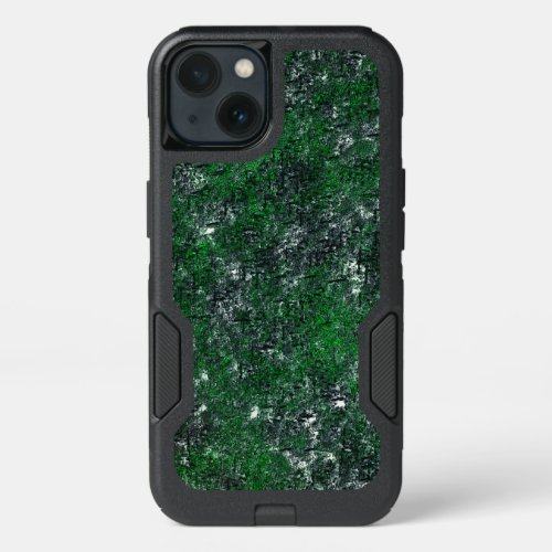 Green fungus upon whitish gray rock or tree trunk  iPhone 13 case