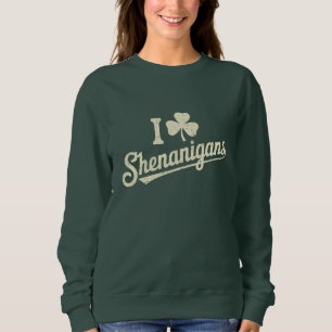 Green Funny Irish Patty's Shamrock Saint Patricks  Sweatshirt